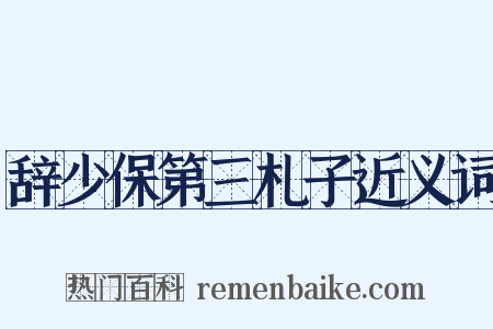 辞少保第三札子近义词是什么意思的图片